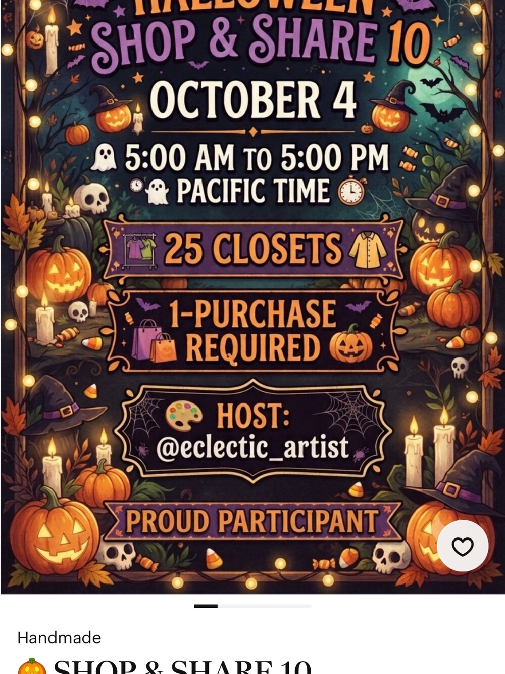 Handmade Halloween Brochure - Orange Pumpkin Design